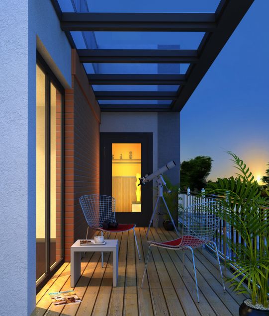 Декоративная штукатурка на балконе и лоджии